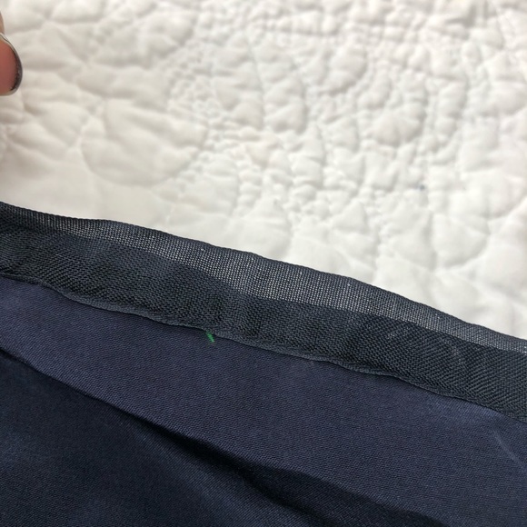 J.Crew Navy & Green Pleated Aline Beanstalk Skirt - Picture 6 of 6